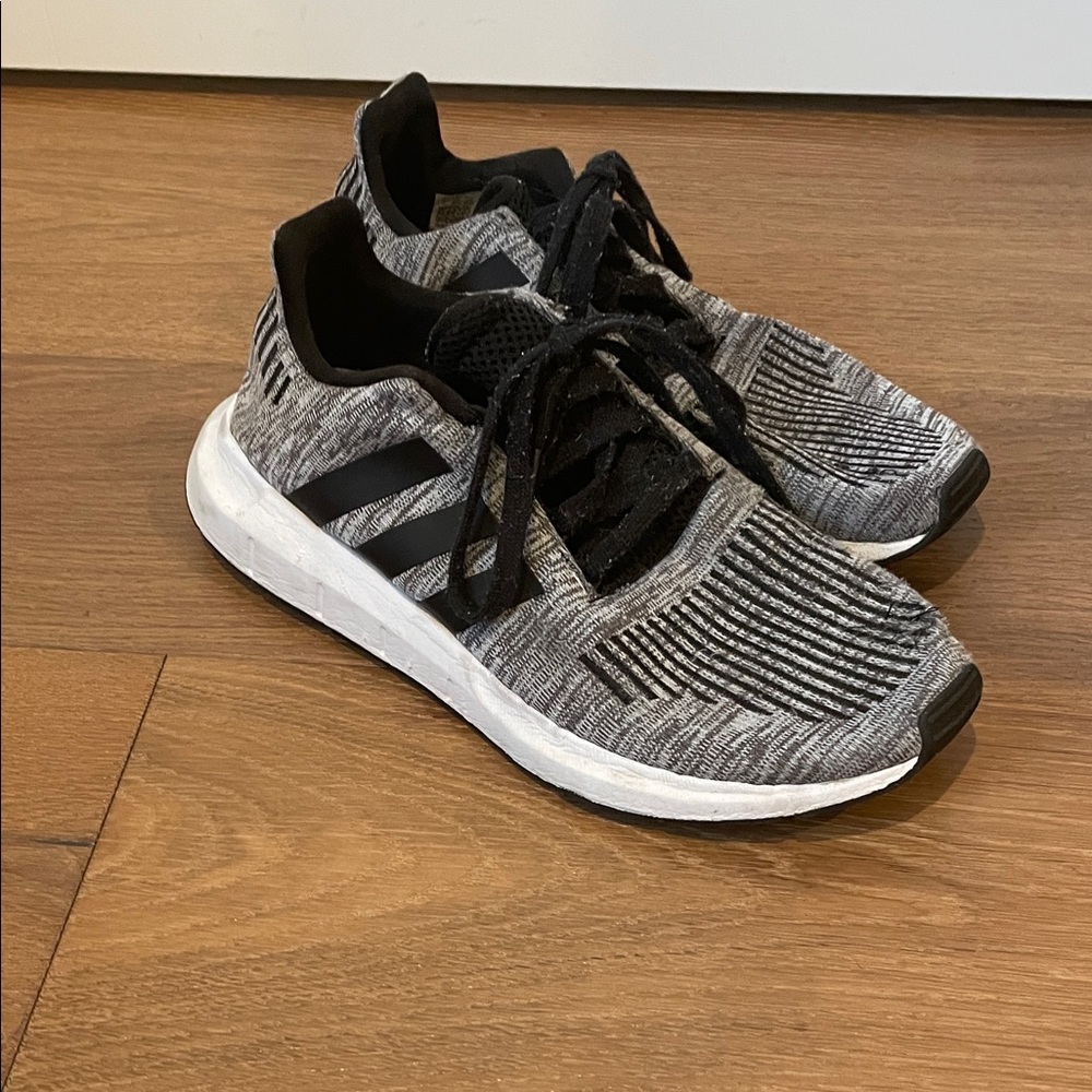 Adidas Black and White Athletic Sneakers